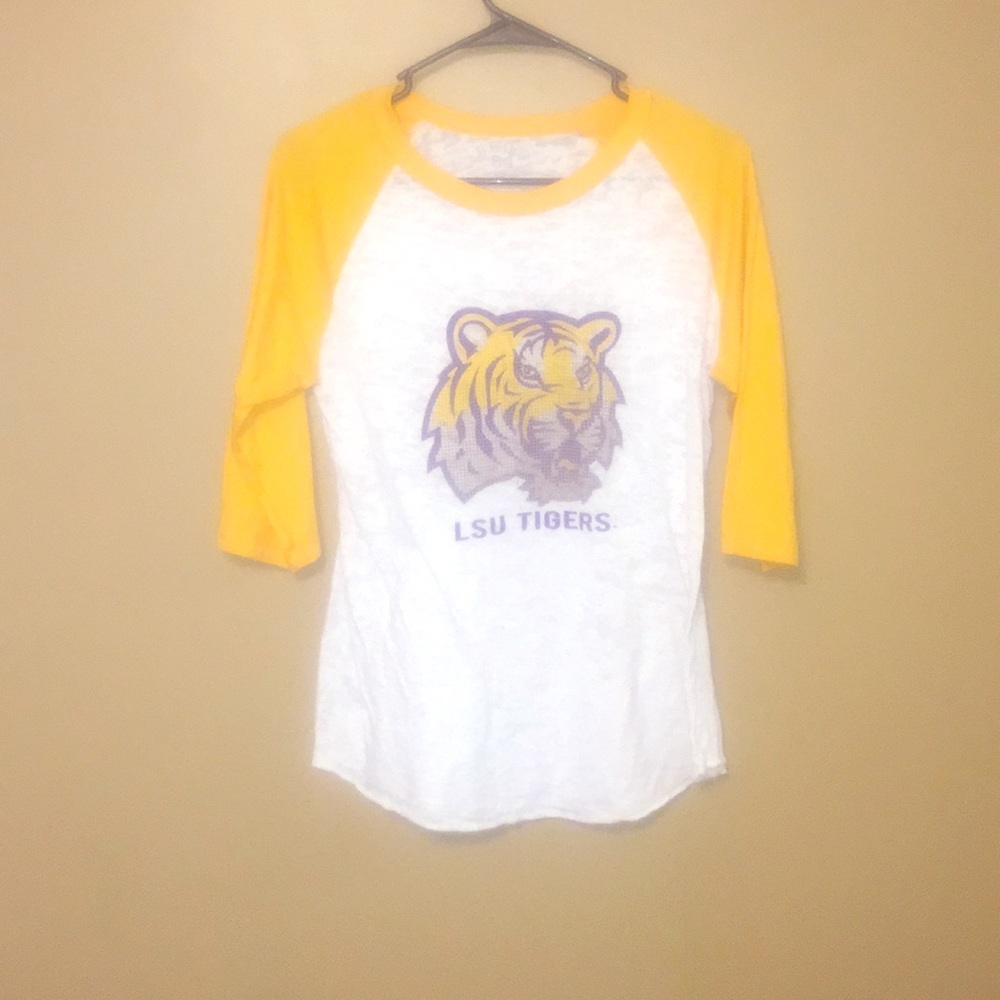 LSU 3/4 length sleeve college shirt